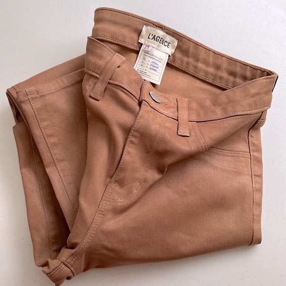 L'AGENCE Denim - L’Agence Margot Jeans Women’s Size 25 Brown High Rise Skinny Ankle and Crop